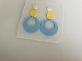 Blue drop acrylic earrings