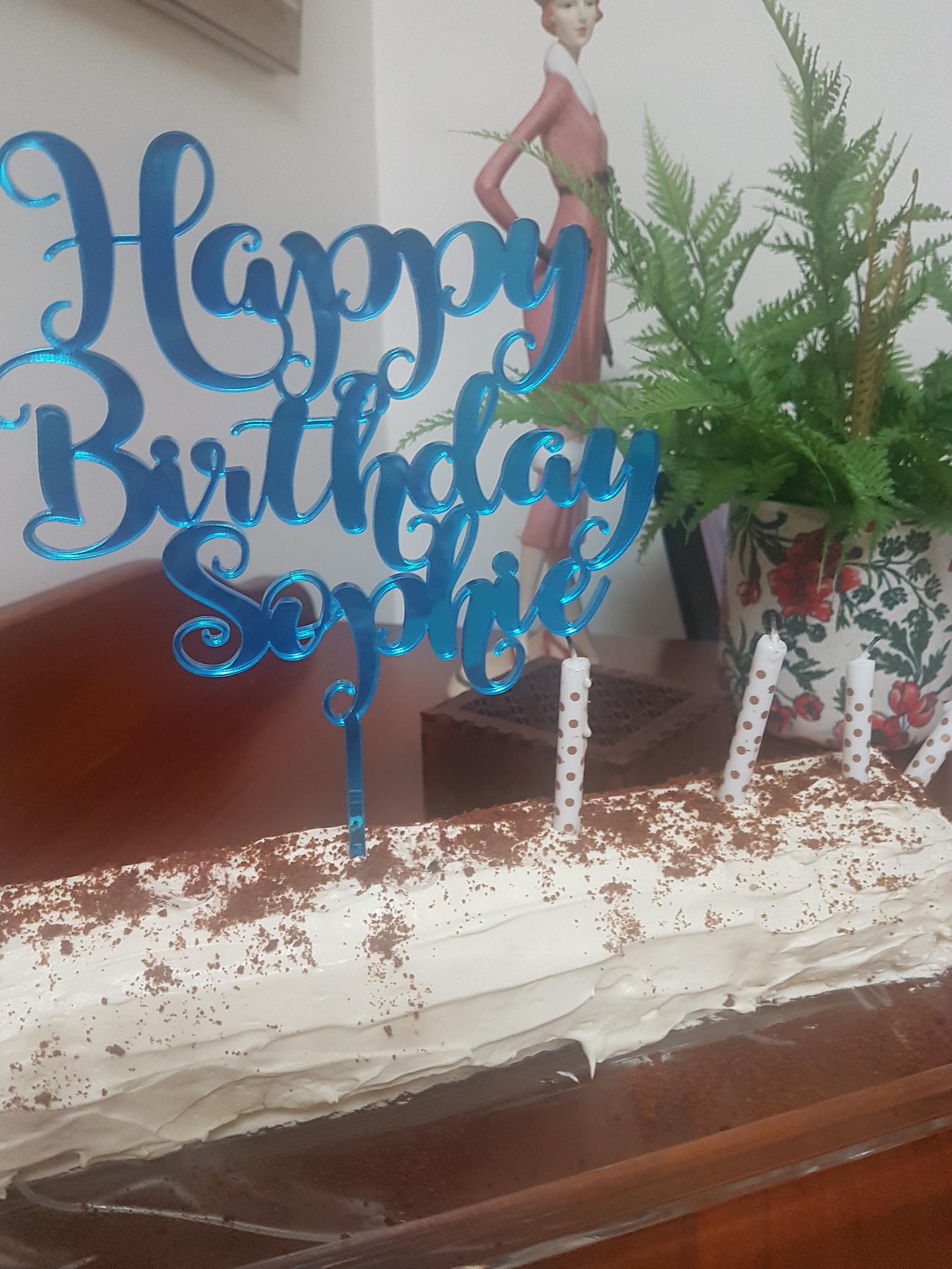 Happy birthday sophie cake topper