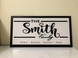 Family name sign