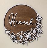 Flower Personalised name plaque