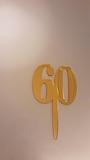 Mirror acrylic cake topper numbers