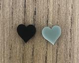 Acrylic Heart blanks in black and grey blue colour